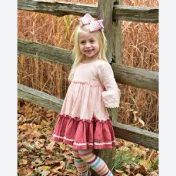 Matilda Jane Forever and Ever Dress in Pink Twirl Size 2 - Picture 2 of 14